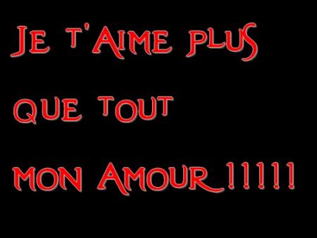 Pour toi ...