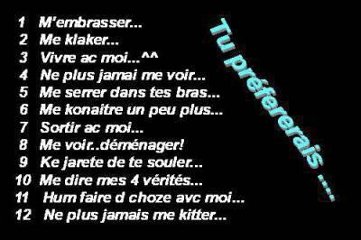 Tu préférerais ... ?